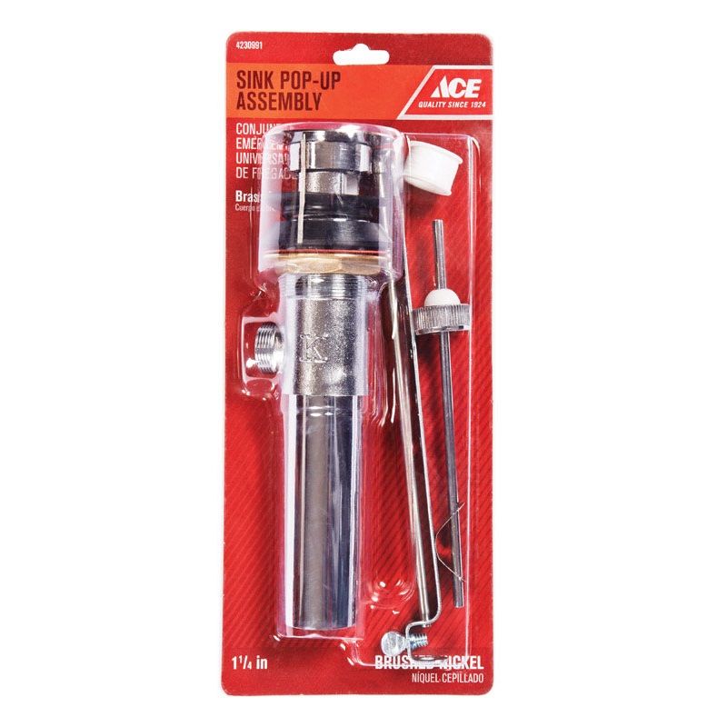 Ace Lavatory Pop-Up Brushed Nickel 1-1/4 in.