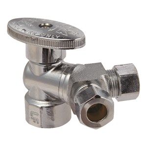 Dual Outlet Valve Quarter Turn 1/2in x 3/8in x 3/8in