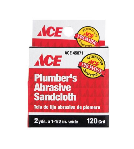 Plumbers Abrasive Sandcloth 120 Grit 2yds x 1-1/2in Wide