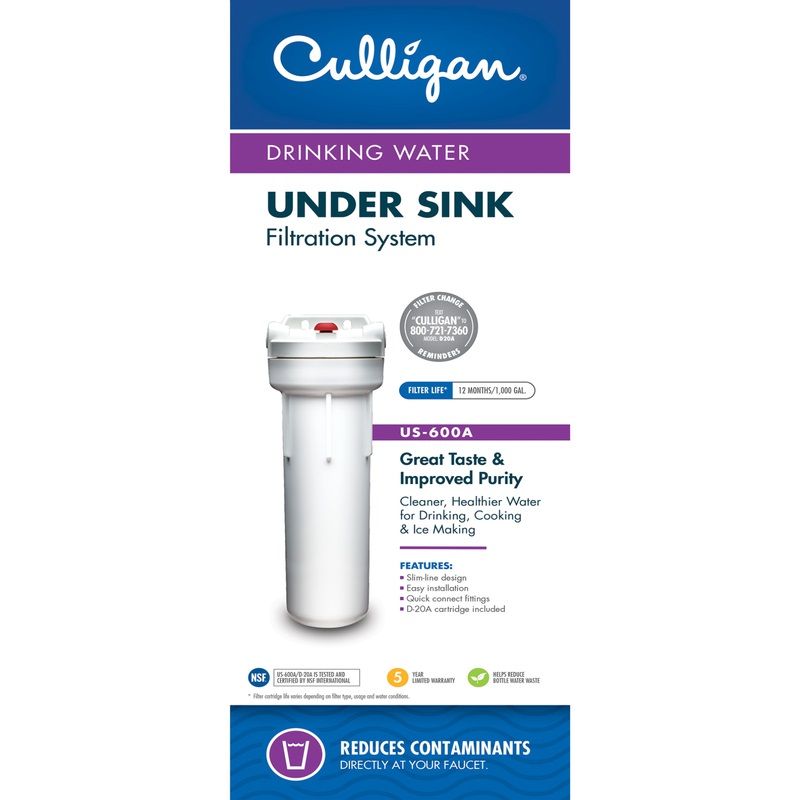 Culligan Under Sink Water Filter Housing 3/8in US-600A (4396081)