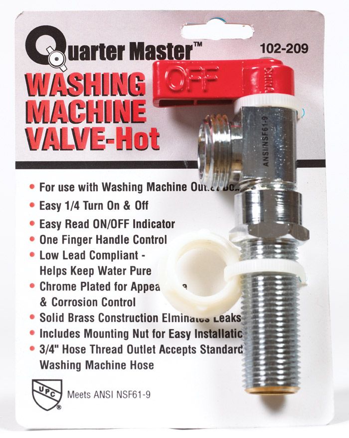 Washing Machine Valve Hot 1/2in