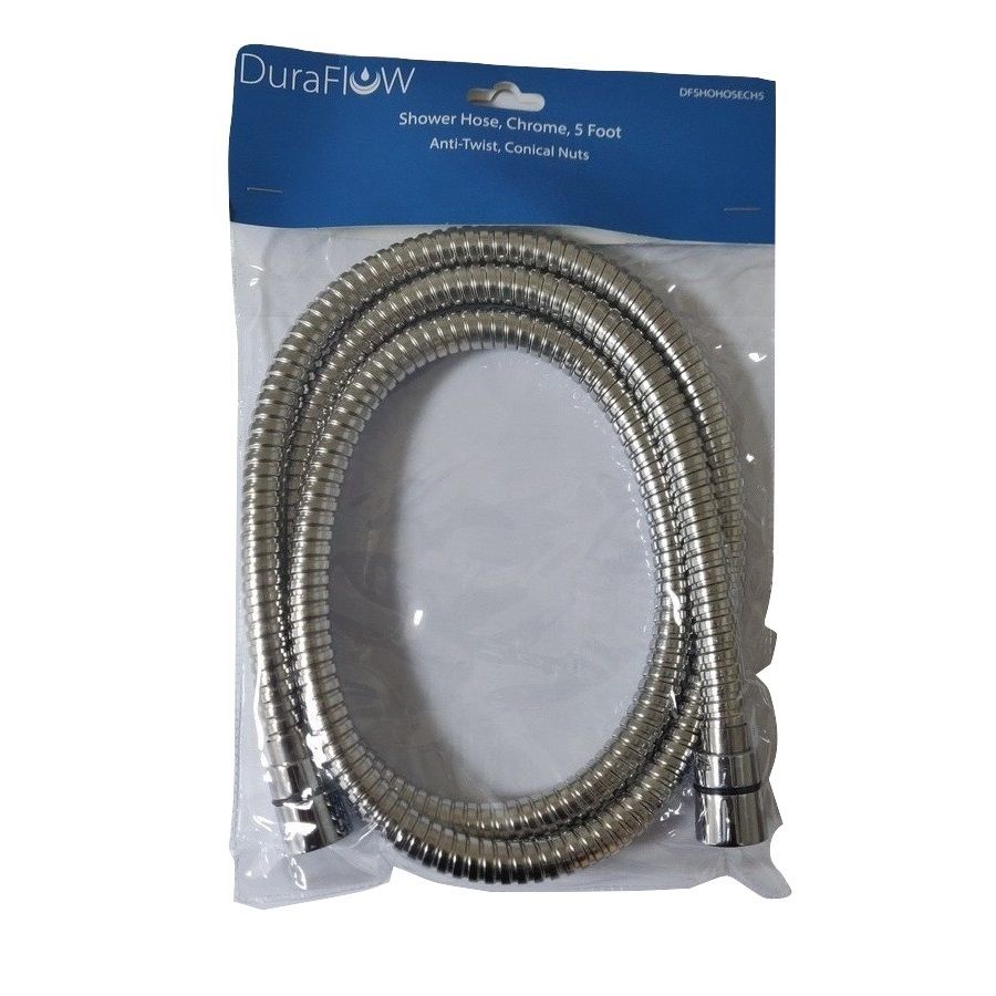 Shower Hose Chrome 5ft
