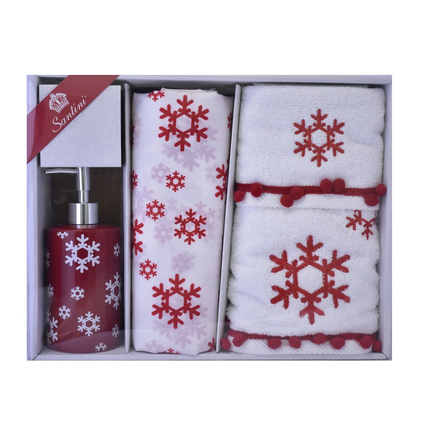 Santini Christmas Bathroom Set 4pc