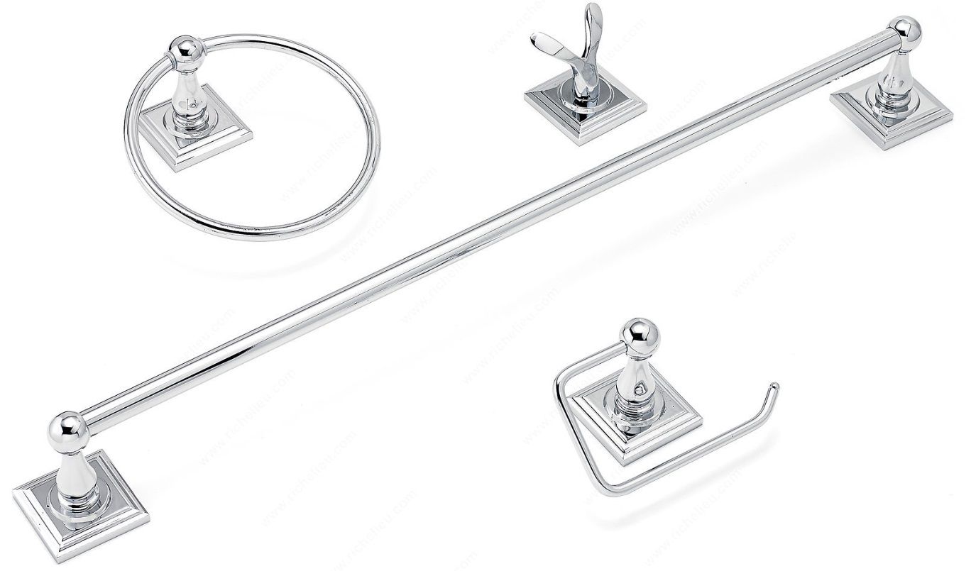 Nystrom Bath Accessory Chrome Set 4pc (14443)
