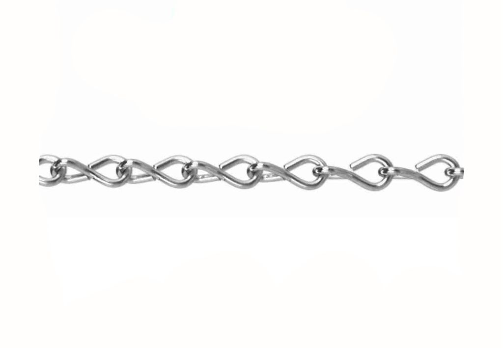 Single Jack Chain No. 14 Zine Plated 200ft (price per foot)