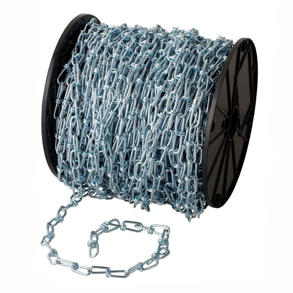 Double Loop Chain No . 2/0 Zinc Plated 155ft (price per foot)