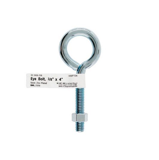 EYebolt with Nut 3/8in x 4in
