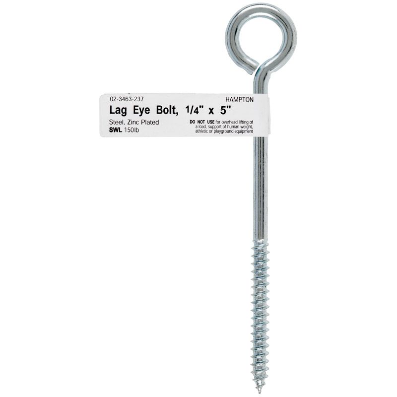 Hampton Lag Threaded Eye Bolt 1/4 x 5in