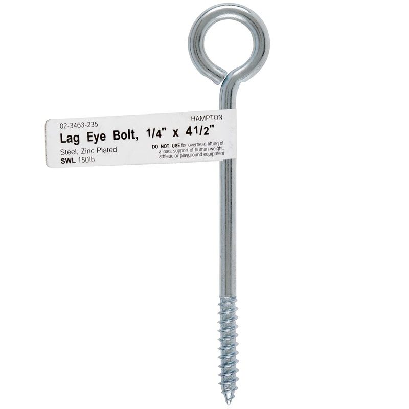 Hampton Lag Eye Bolt 1/4in x 4-1/2in