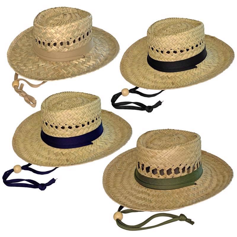 Dorfman Pacific Straw Hat Natural Assorted