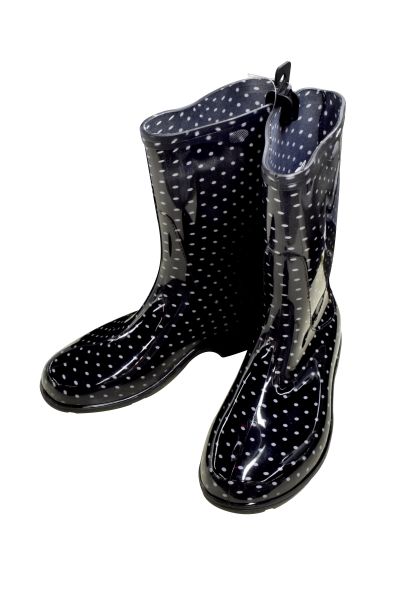 Sloggers Womens Boot Black/White Polka Dot S11 (5013BP)
