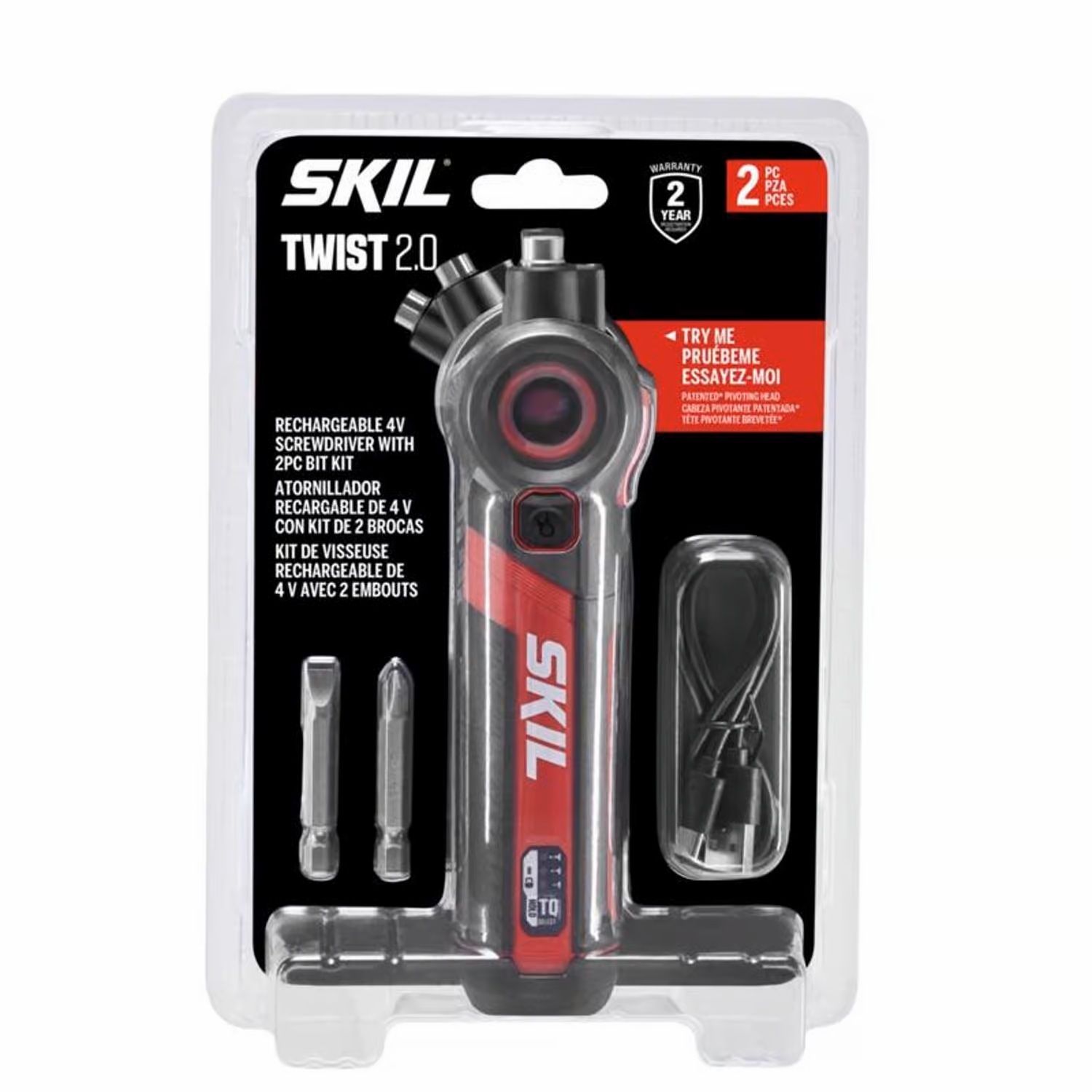 Skil Cordless Rechargeable Screwdriver with Bit Set 4V (SD5619-01)