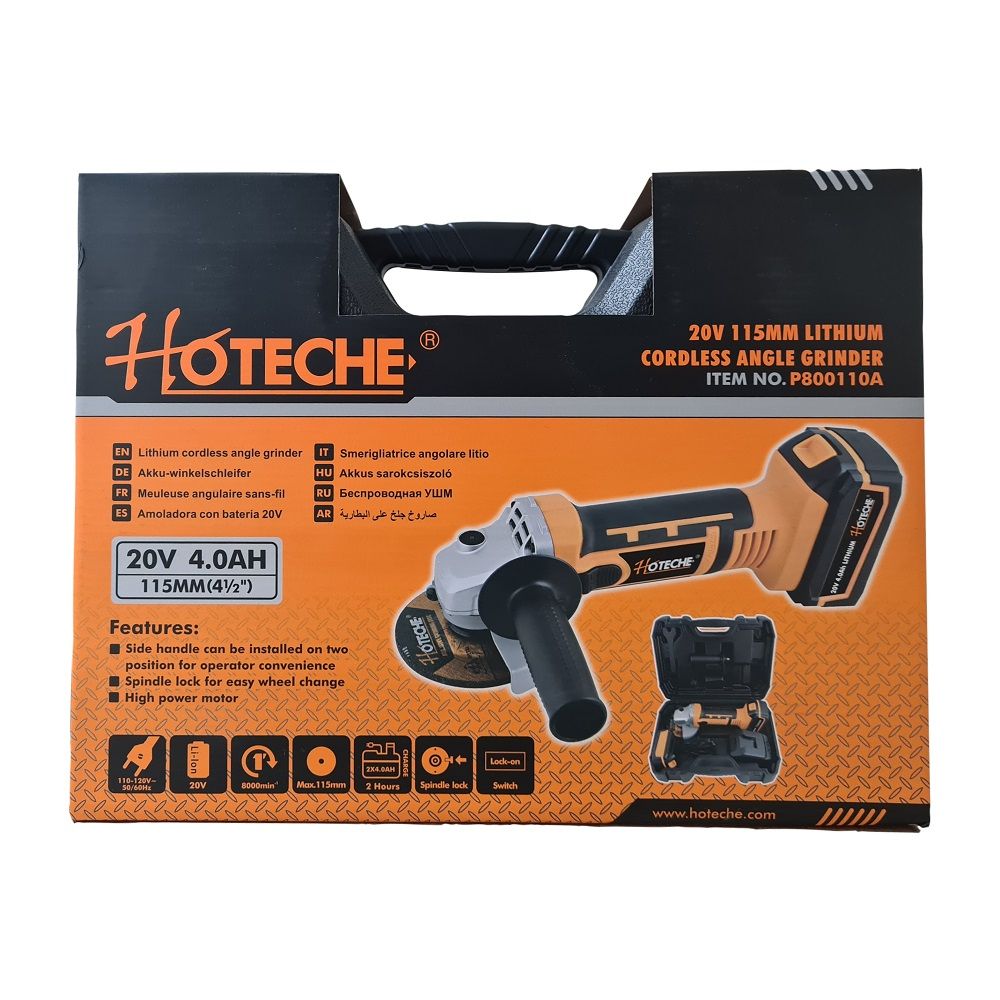 Hoteche Angle Grinder Cordless 115mm (4-1/2in.) (P800110A)