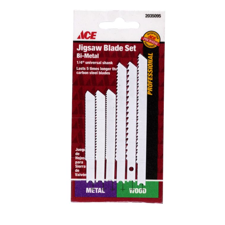 Ace 6 Piece Bimetal Jigsaw Blade Set