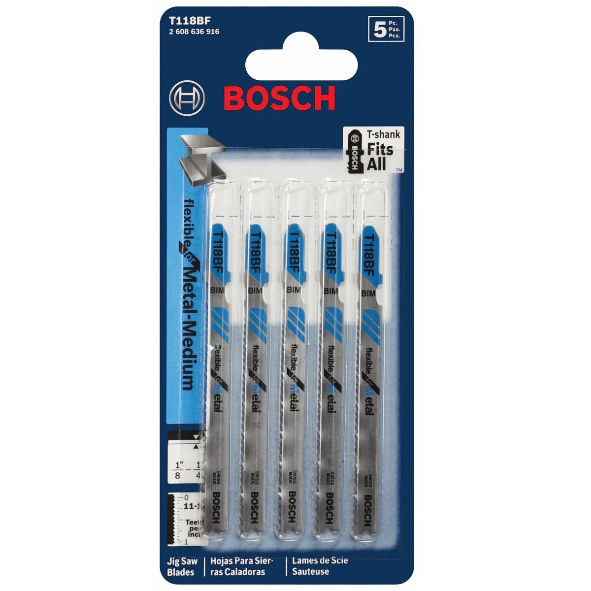 Jigsaw Blade 3 in. 14T 5pk (T118BF)