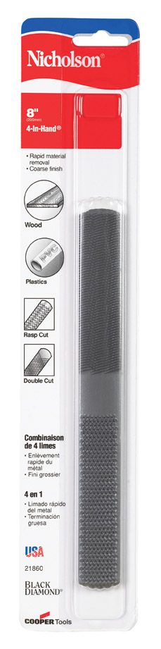 Nicholson Half Round Hand Rasp and File 8in