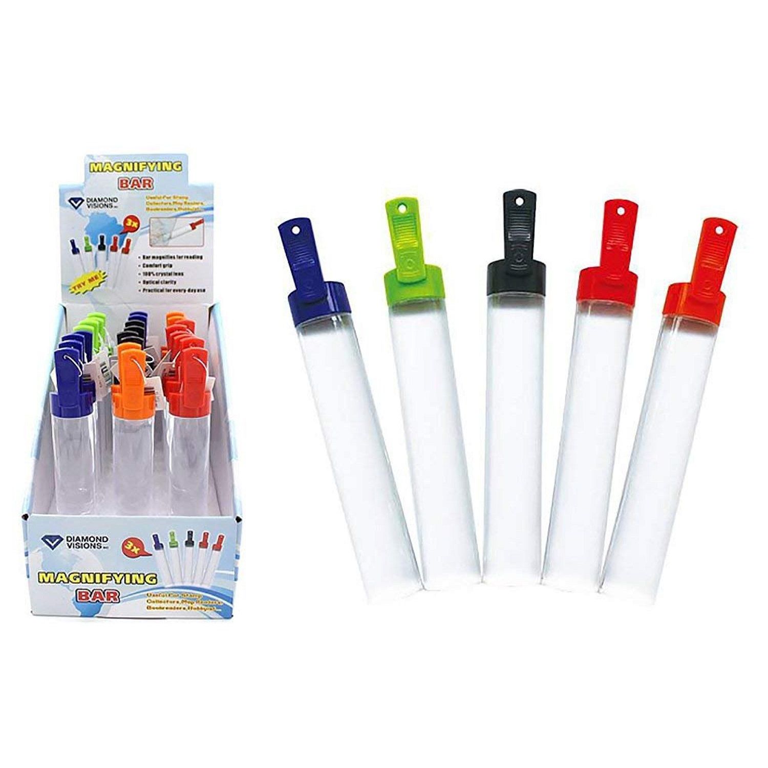 Magnifier Bar 3X Assorted Colours (01-1472)