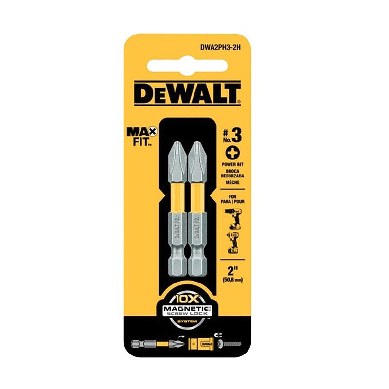Phillips Power Bit #3 x 2in 2pc (2896694)