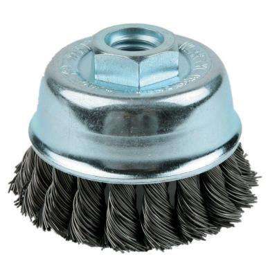 Knotted Wire Brush Cup 3in x 5/8in (36038)