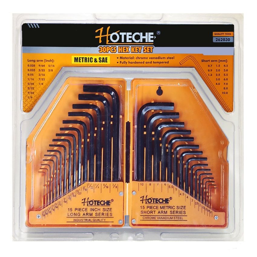 Hoteche Hex Key Set 30pc (Metric & Imperial) (262030)