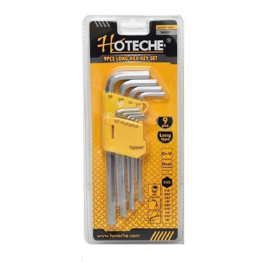Hoteche Hex Key Set Imperial 9pc (260201)