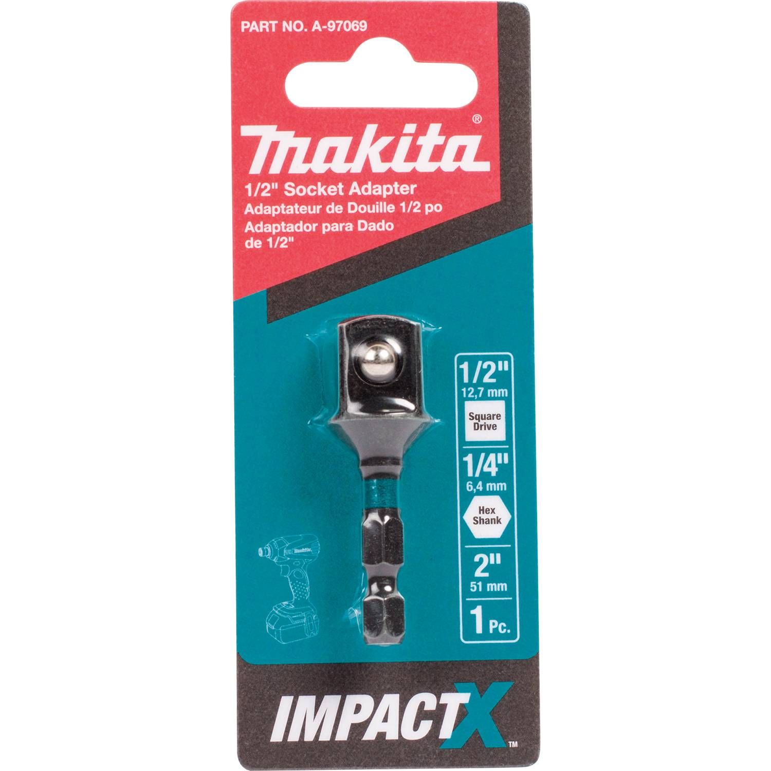 Makita Socket Adapter 1/2 in. (A-97069)
