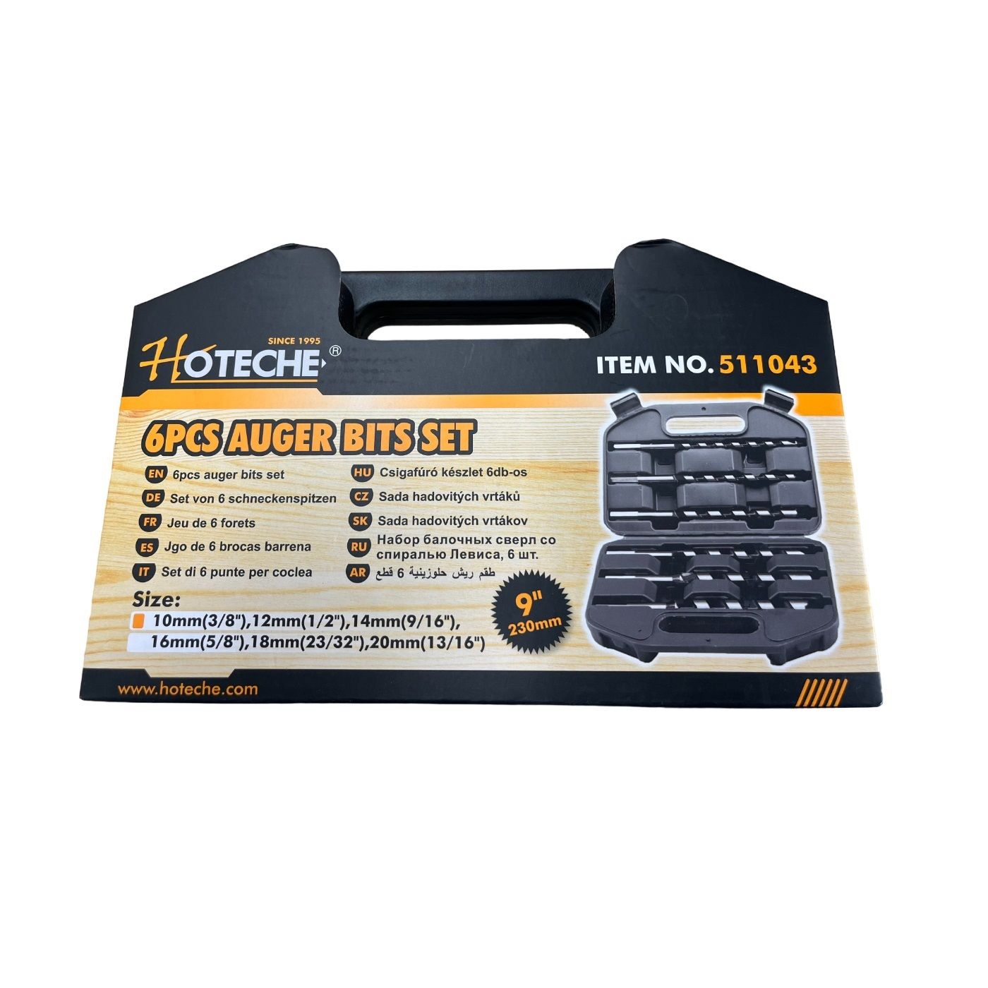 Hoteche Auger Bits Set 6 pcs 230mm (9 in.) (511043)