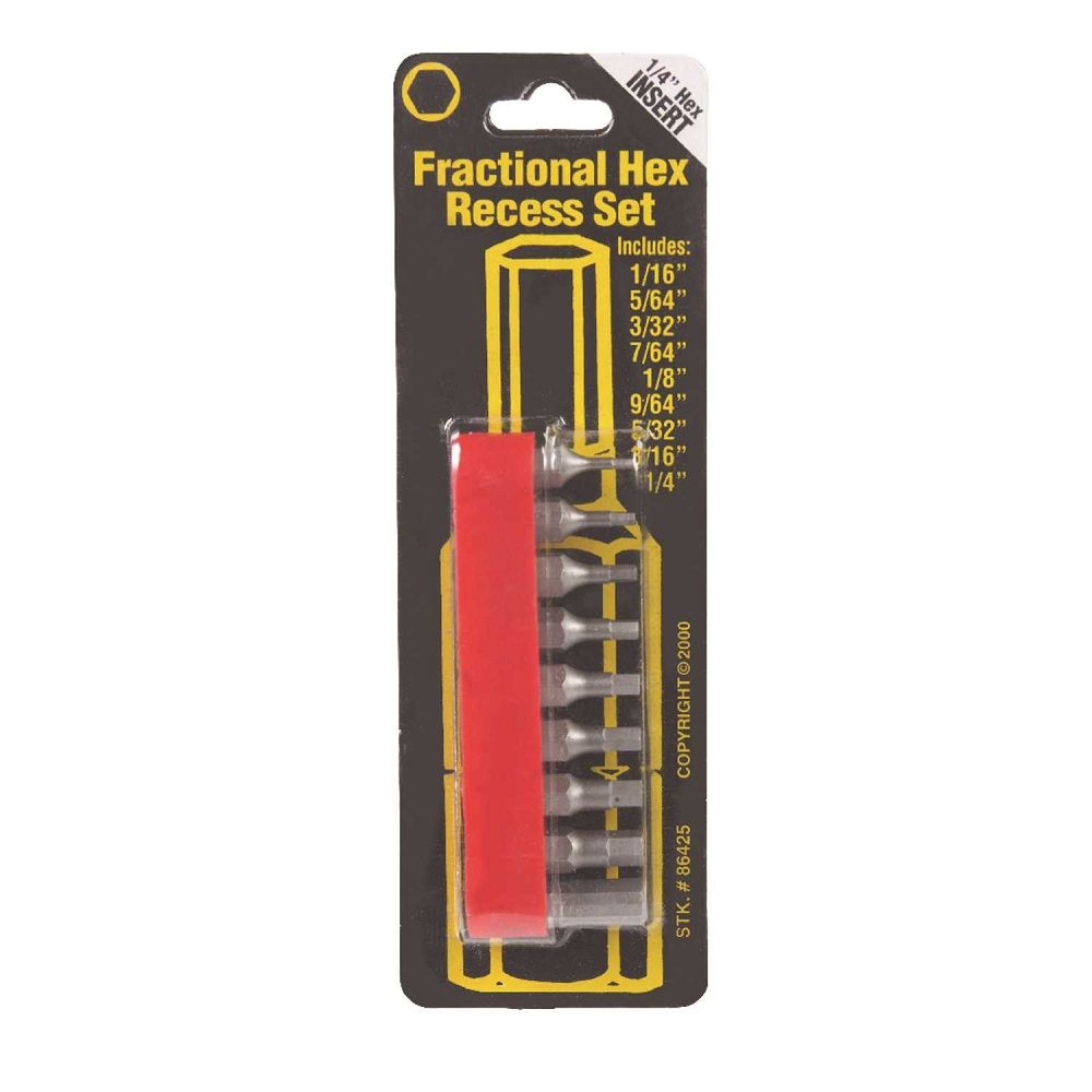 Hex Insert Bit Set 9pc (2106045)