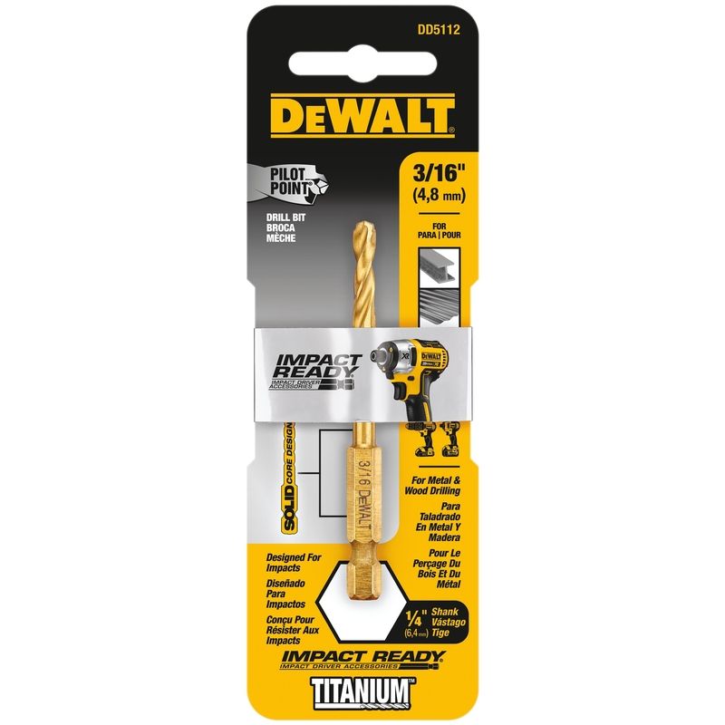 Dewalt Impact Ready Drill Bit 3/16 in. (DD5112) (2466274)
