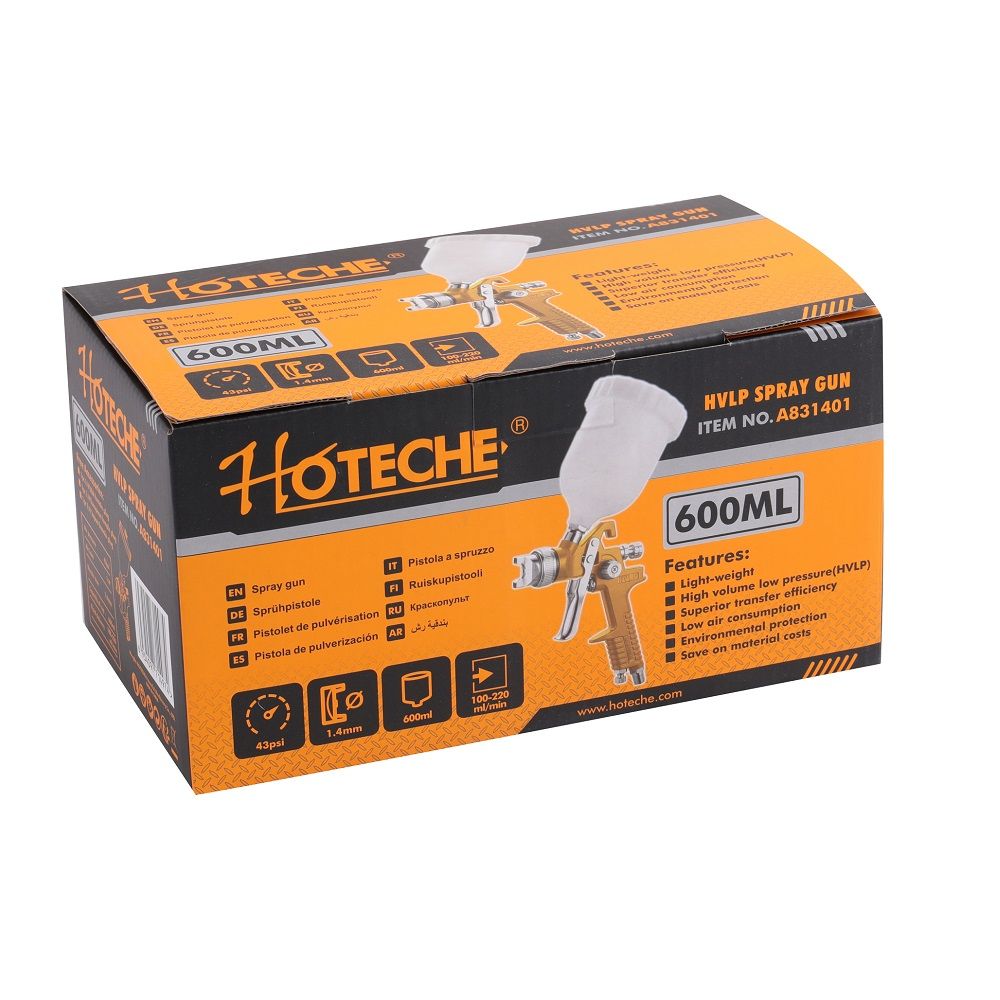Hoteche High Volume Low Pressure Spray Gun 600ml (A831401)
