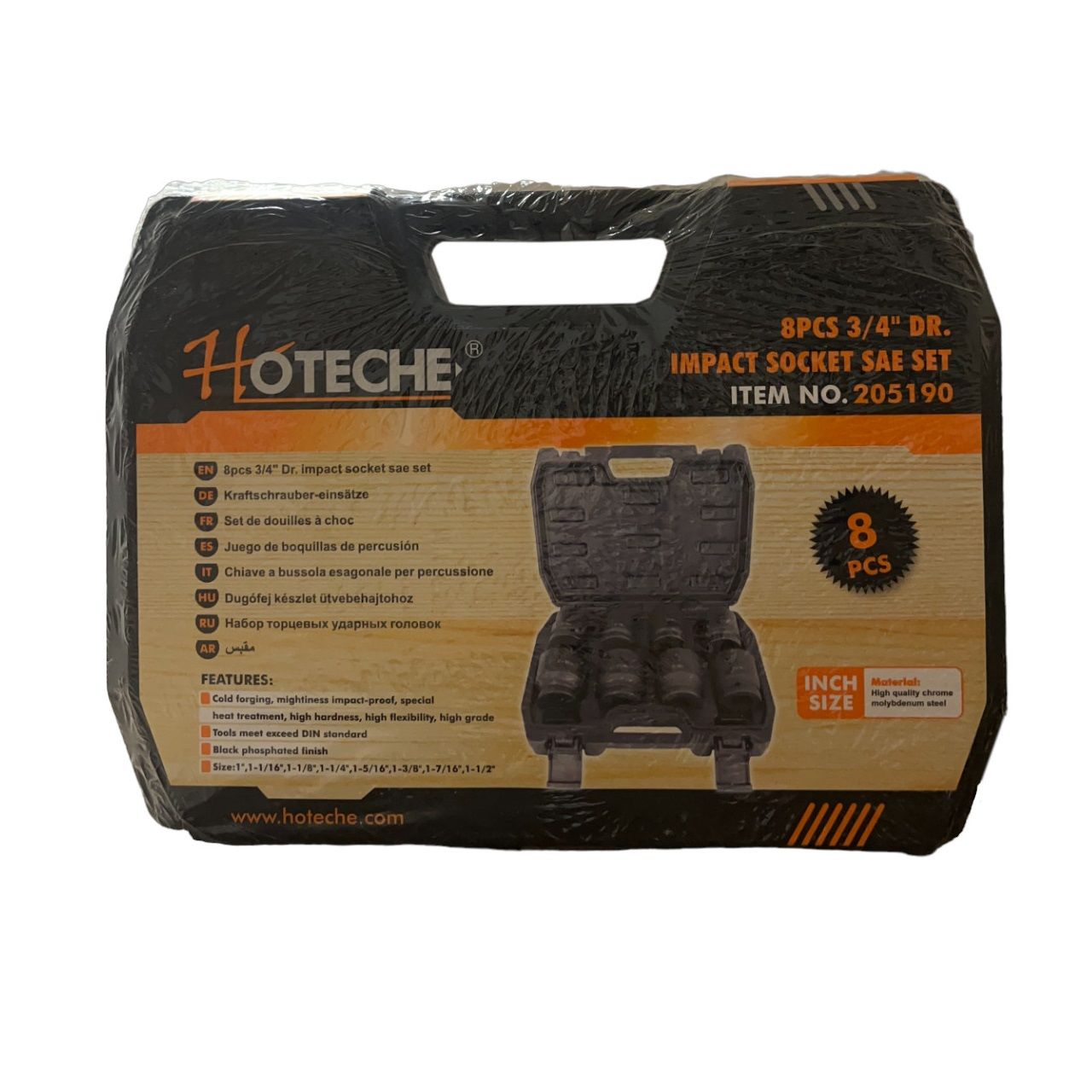 Hoteche Impact Socket Set SAE 3/4 in. Drive 8 pcs (205190)