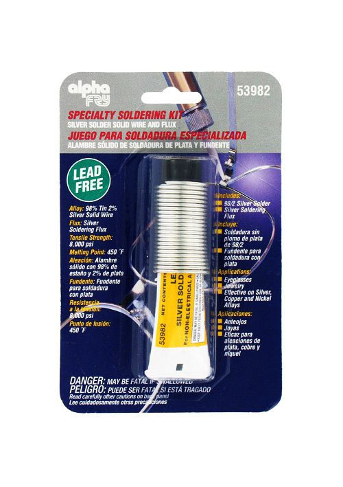 Solder and Flux Kit 3/4oz 2 percent Silver (24645)