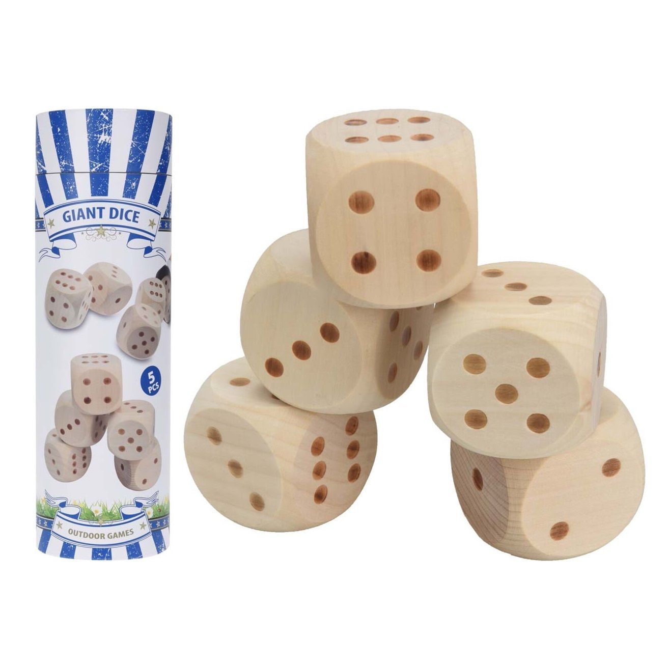 Giant Dice Wooden 5 Pcs (S24200010)