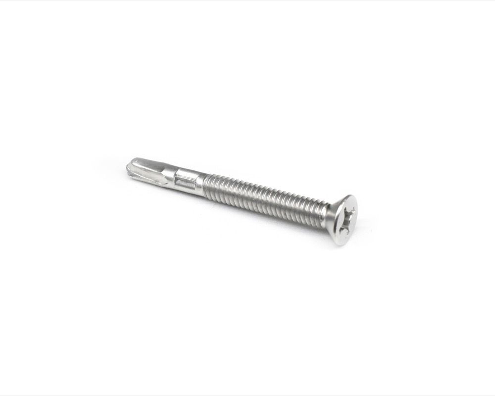 Screw Self-Drilling Flat Head Stainless Steel 12-24 x 2in