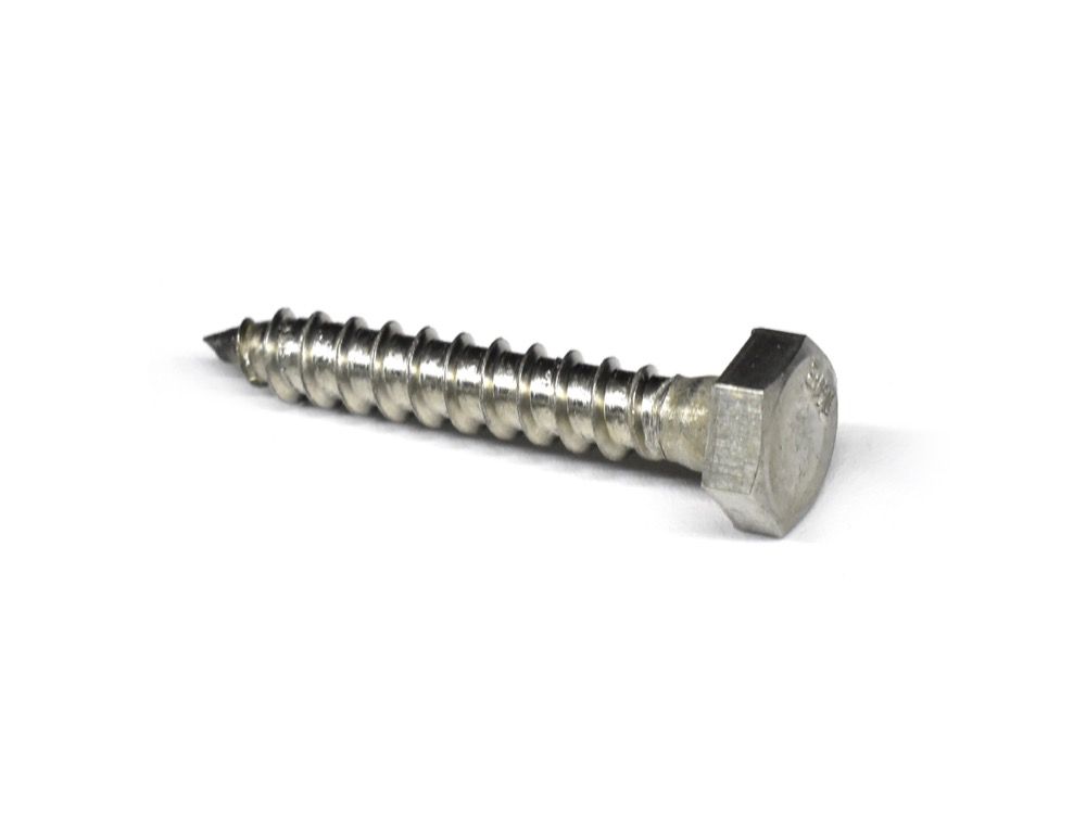 Screw Lag Hex Stainless Steel 1/2 x 1-1/2in