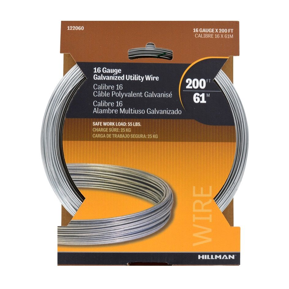 Hillman Utility Wire Galvanized 16 Gauge 200ft (55504) (122060)