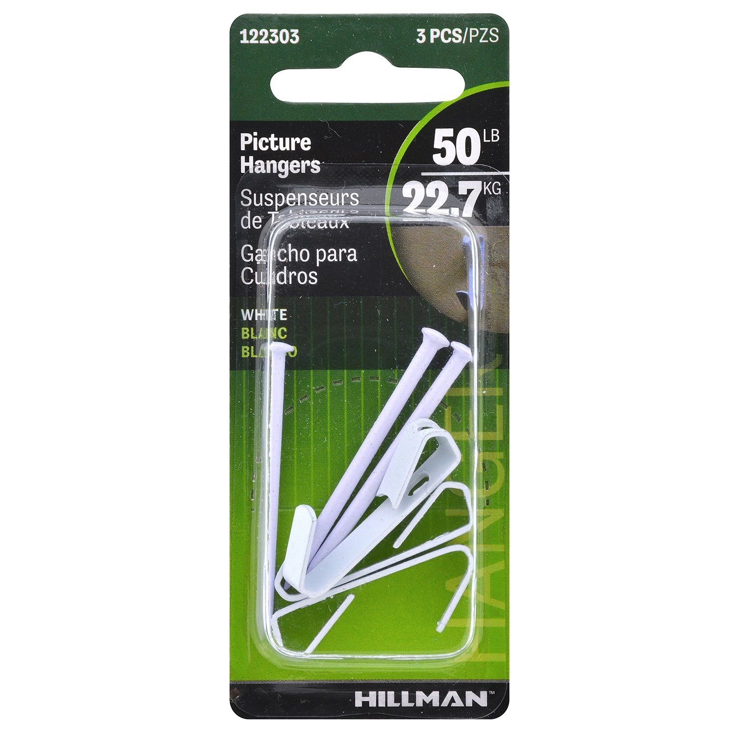 Picture Hanger White 3 pk (122303)