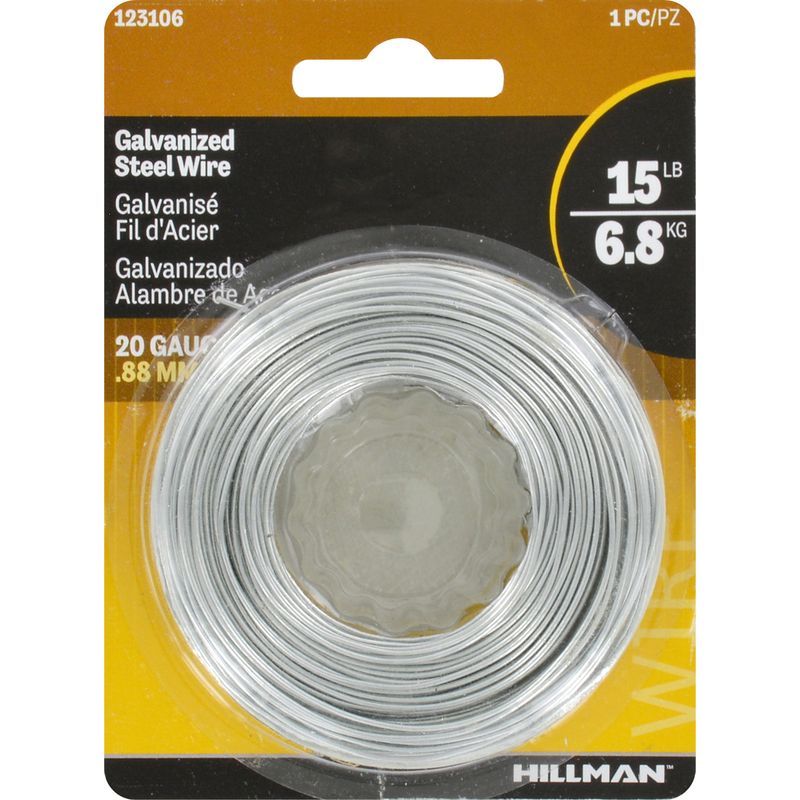 Hillman Utility Galvanized Steel Wire 20gauge 175ft 15lbs