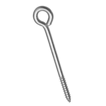 Lag Screw Eye Stainless Steel 1/4in x 3-3/4in