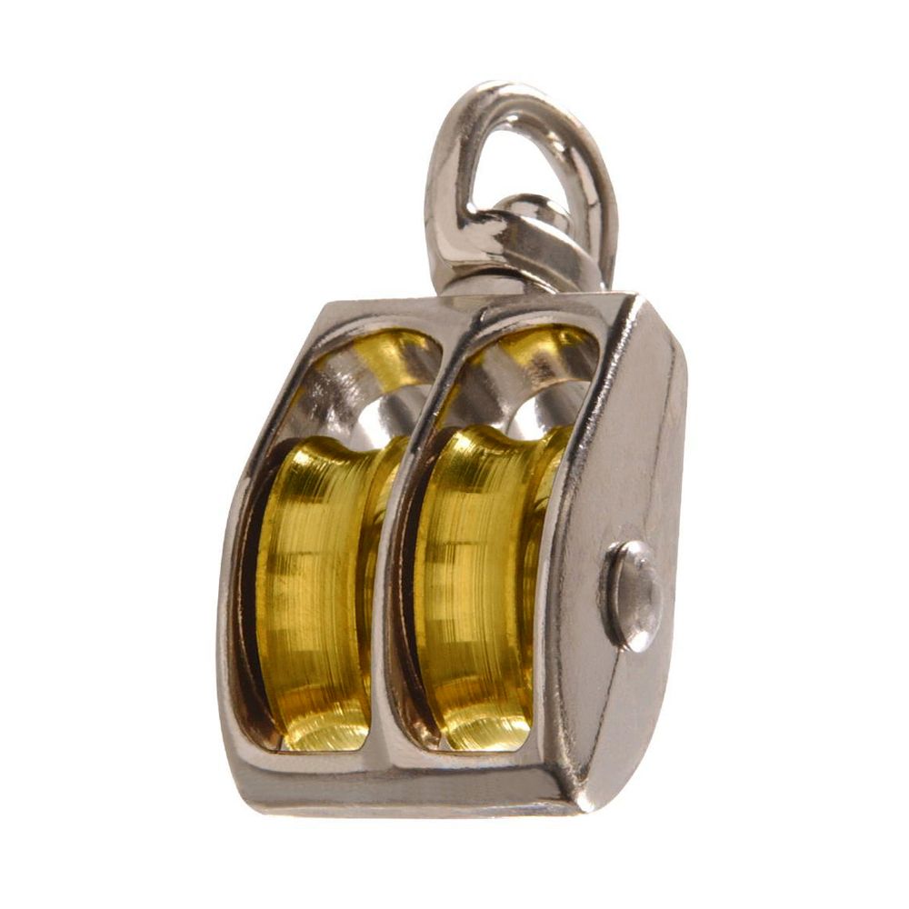 Pulley Double Sheave Swivel 1in