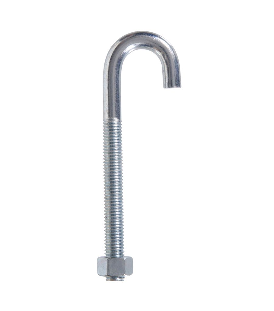J-Bolt with Nut 1/2in-13 x 6in