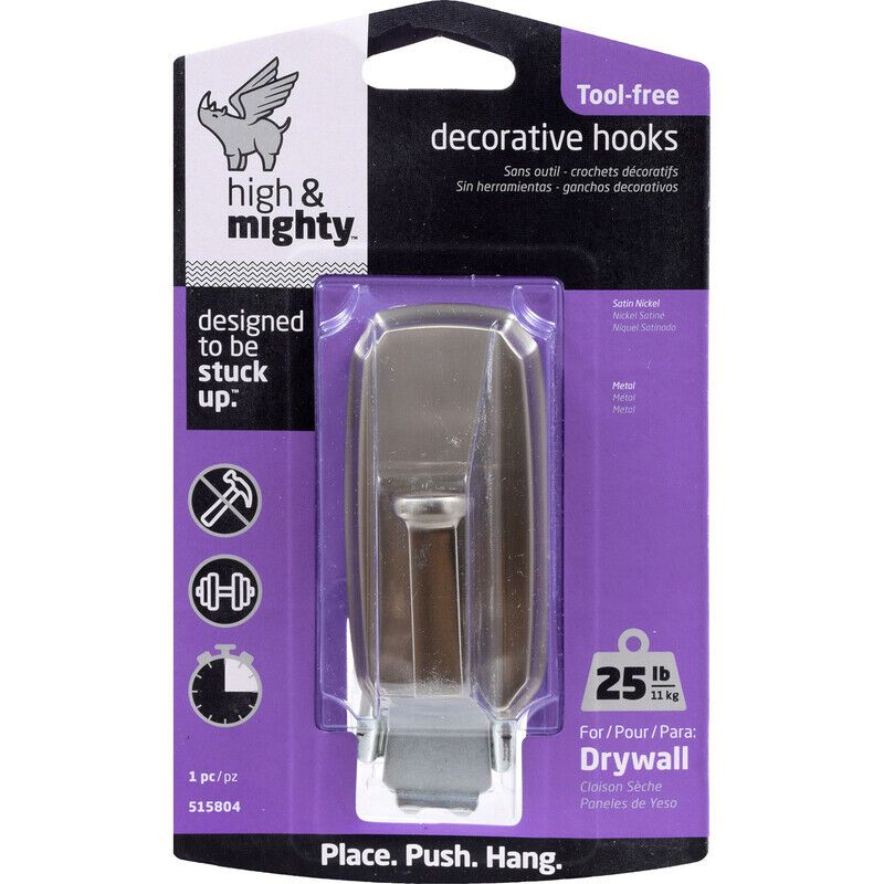 Hook Metal Scalloped Satin Nickel 25Lb