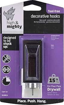 Metal Hook Rectangle Bronze 15lb