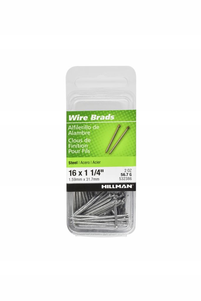 Brads Wire Steel 16 x 1-1/4in