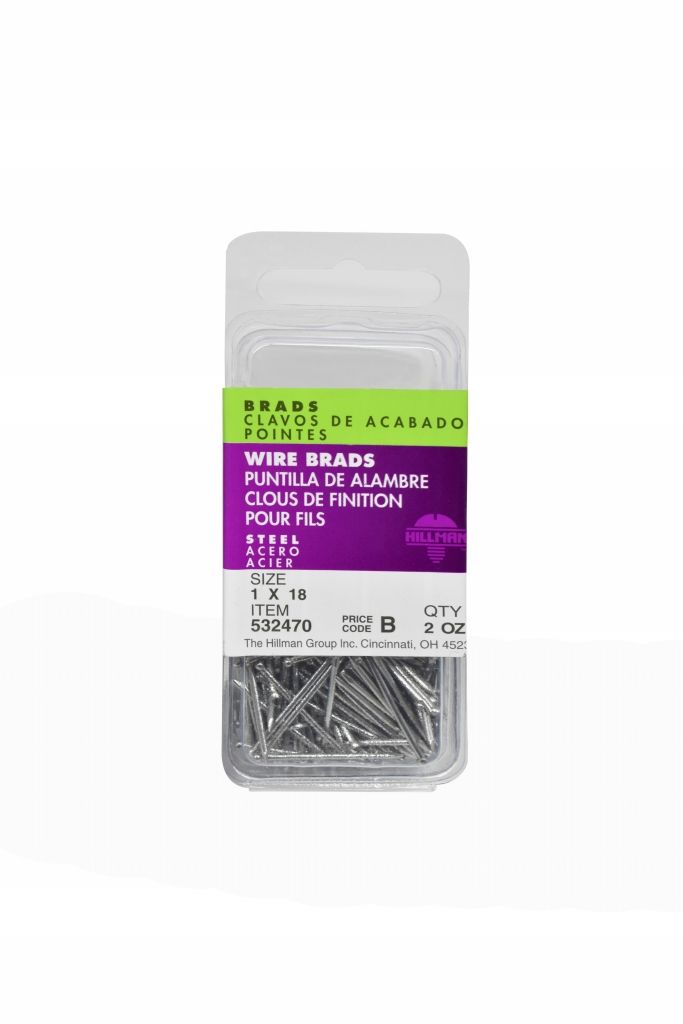 Brads Wire Steel 18 x 1in