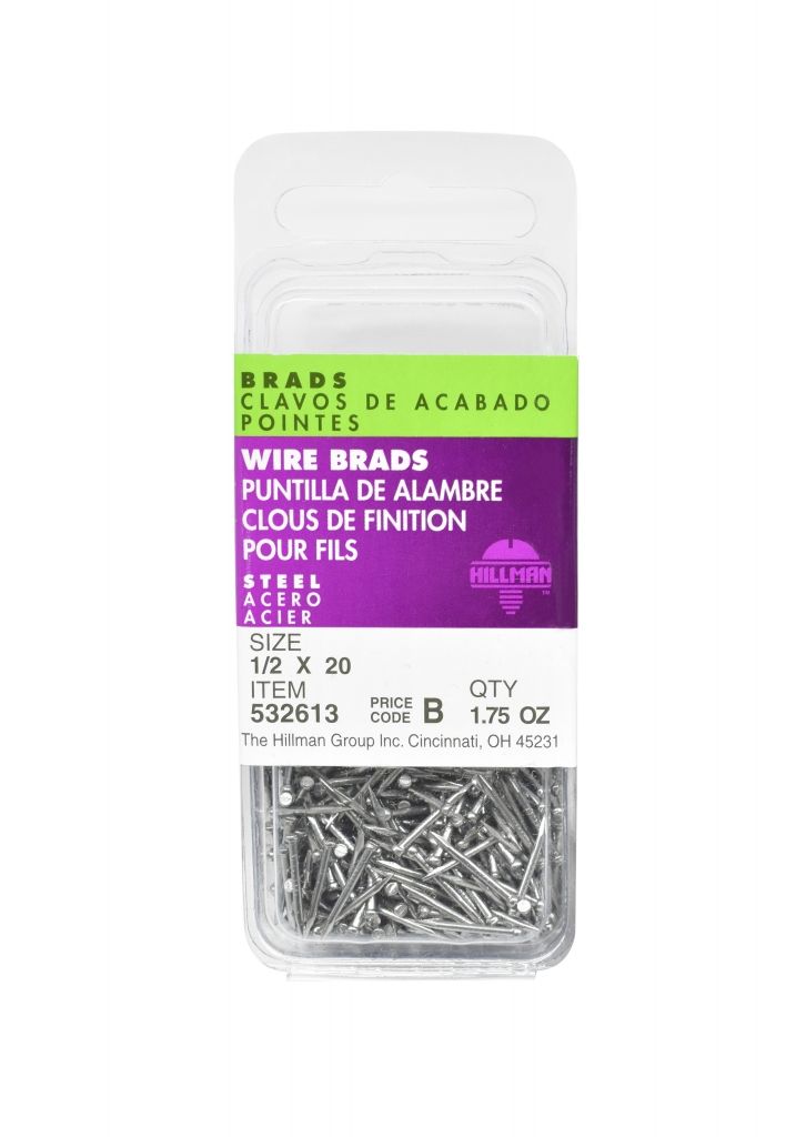Brads Wire Steel 20 x 1/2in