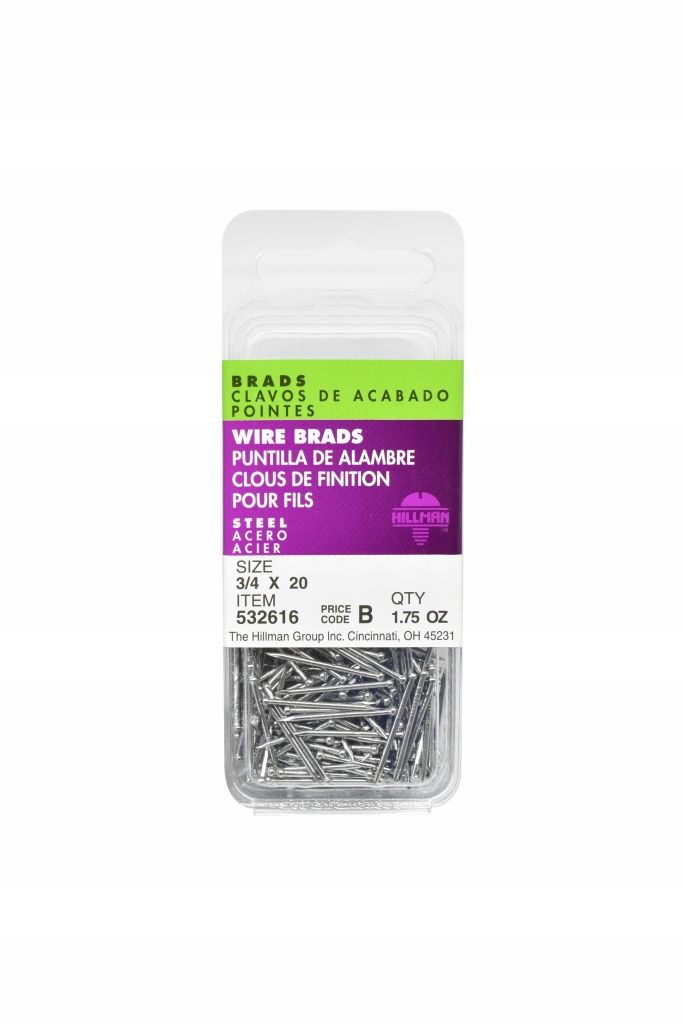 Brads Wire Steel 20 x 3/4in