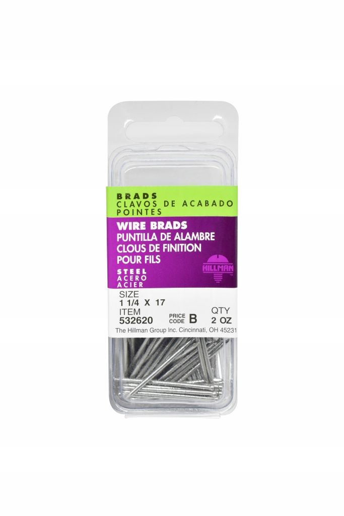 Brads Wire Steel 17 x 1-1/4in