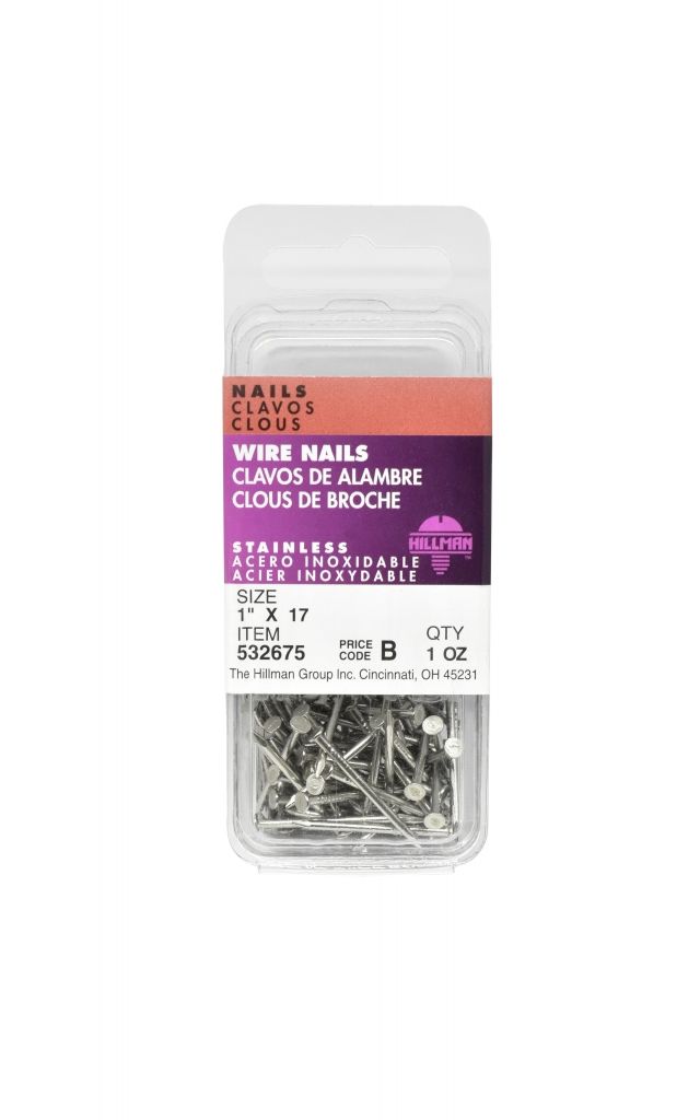 Nails Wire Stainless Steel 17 x 1in (532675)