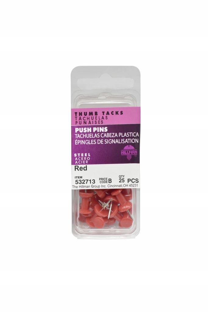 Push Pins Red 25pc (532713)